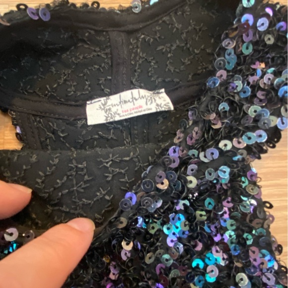 Free People Intimately High Neck Sequin
Sleeveless Top Black Size S - Picture 3 of 7